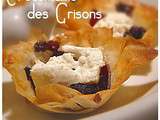 Croustillants des Grisons au fromage frais et confit d'oignons