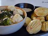 Salade d'hiver et madeleines au saumon et pavot
