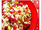 Fin d'annee : La salade de boulghour aux pistaches et grenades