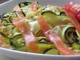 Salade de tagliatelles courgettes, pâtes et saumon | Les Recettes de Maud