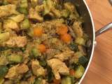 Curry de légumes, filet de poulet fermier