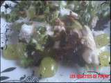 Salade poulet - noix - raisin