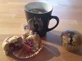 Muffins chocolat blanc framboises 🍇 - Les recettes de sandrine au companion ou pas