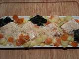 Saumon et ses petits légumes - Les recettes de sandrine au companion ou pas