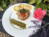 Tartare de saumon aux agrumes, petits légumes et asperges vertes au cookeo companion thermomix ou sans robot