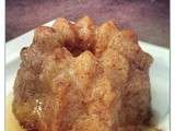 Pudding aux amandes, pommes séchées et sirop d'érable