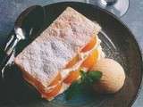Abricot en feuilleté et sa glace aux amandes