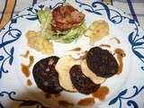 Boudin landais aux deux pommes et ventrêche roulée aux épices basques