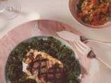 Cabillaud grillé à la marinière de légumes et friture verte