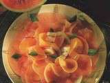 Carpaccio de fruits frais à la fleur d’oranger et miel de châtaigner