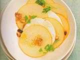 Chèvre frais aux pommes, vinaigrette au miel