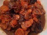 Daube de paleron de bœuf aux carottes, gingembre et curry Indien