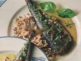 Maquereaux aux herbes fines, sauce moutarde au poivre vert et fleur de sel de Guérande