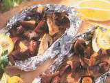 Papillotes de truite aux champignons des bois