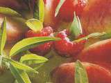 Pêches au parfum de verveine-citronnelle