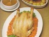 Poulets ou poulardes à la vapeur, bouquet de légumes frais