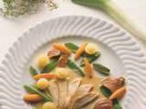Râble de lapin en pot-au-feu à la marjolaine