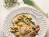 Râble de lapin en pot-au-feu à la marjolaine