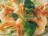 Salade Thaï aux citrons verts, crevettes et peanuts