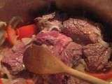 Sauté de bœuf au gingembre et Irouléguy
