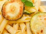 Penne aux courgettes frites / Penne with Fried Zucchini