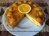 Gâteau à l'orange fourré à l'abricot