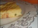 Gâteau au fromage blanc, aux crevettes & au poivron