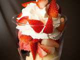 Coupe glacée aux fraises