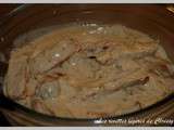 Emince de porc sauce moutarde
