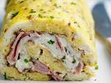 Omelette roulee jambon fromage