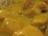 Poulet à la creme curry