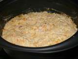Risotto poulet courge courgettes au fromage frais