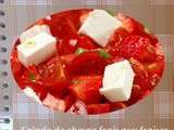 Salade de chevre frais aux fraises