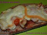 Sandwich raclette & émincés de poulet