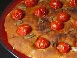 Focaccia à la farine de tomate, origan, tomates cerises et anchois : découverte des farines parfumées Francine