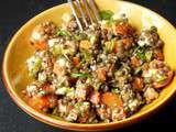 Salade de lentilles, chèvre et chorizo pour le jour de l'an : Bonne année