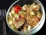 Salade de quinoa façon grecque au poulet