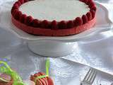 Tarte Cheesecake-framboises pour la Saint- Valentin