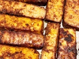 Bâtonnets de tofu au chili, cari et gingembre