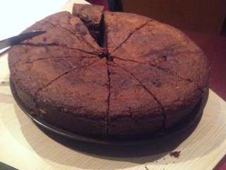Gâteau au chocolat et beurre de cacahuète pour France Bleu Hérault du 5 janvier 2015