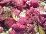 Morceaux de dindes aux aromates du sud marinés au Muscat de Lunel et son riz Basmati équitable