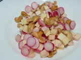Salade de radis roses et gruyère