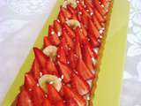 Tarte fraises rhum-banane meringuée
