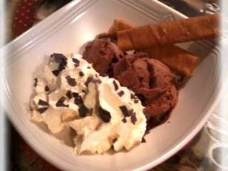 Glace au chocolat et mascarpone