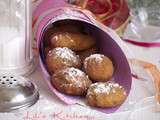 Bugnes/beignets à la fleur d’oranger sans gluten, sans oeuf et sans lait à ma façon (vegan)