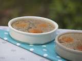 Clafouti aux abricots, à la pistache et à l’épeautre sans oeuf (vegan)