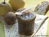 Confiture de kiwi, poire, pomme et citron vert (vegan)