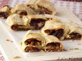 Feuilleté (ou tourte) aux protéines de soja, oignons, échalotes, champignons et tomate (vegan)