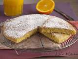 Gâteau moelleux à l’huile essentielle d’orange ou de citron, lait d’amande et huile d’olive (vegan)