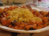 Risotto au safran et citron confit, butternut rôtie à la sauge et ail en chemise (vegan)